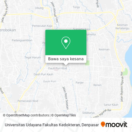 Peta Universitas Udayana Fakultas Kedokteran