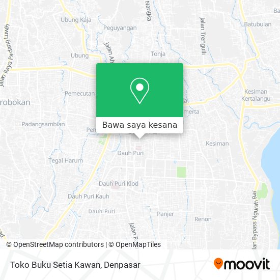 Peta Toko Buku Setia Kawan