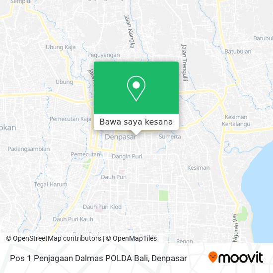 Peta Pos 1 Penjagaan Dalmas POLDA Bali