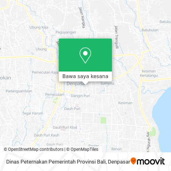 Peta Dinas Peternakan Pemerintah Provinsi Bali