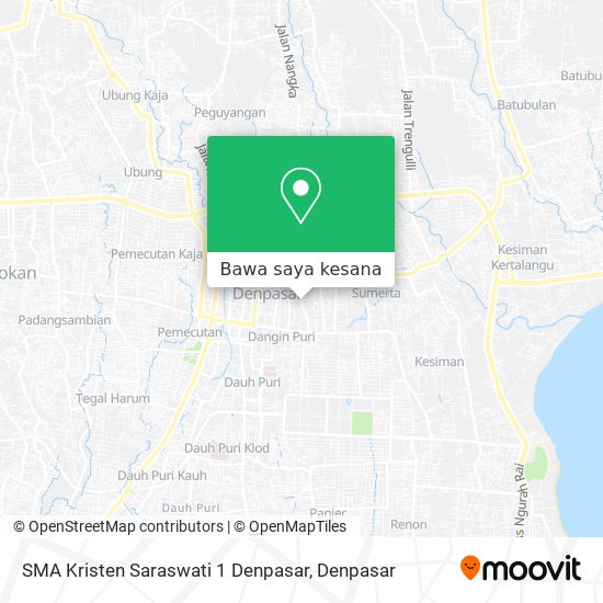 Peta SMA Kristen Saraswati 1 Denpasar