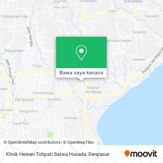 Peta Klinik Hewan Tohpati Satwa Husada