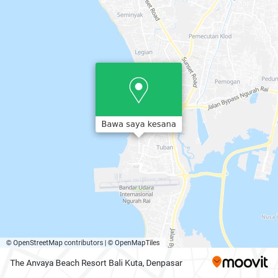 Peta The Anvaya Beach Resort Bali Kuta