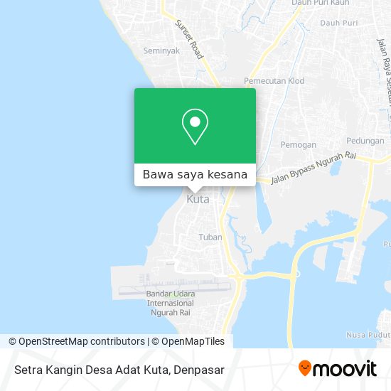 Peta Setra Kangin Desa Adat Kuta