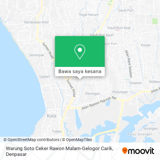 Peta Warung Soto Ceker Rawon Malam-Gelogor Carik