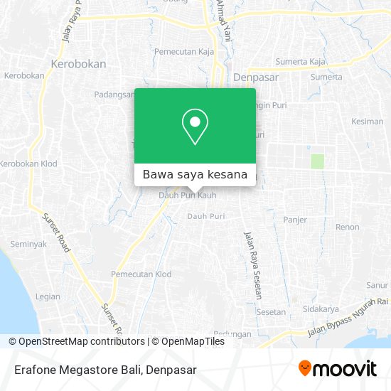 Peta Erafone Megastore Bali