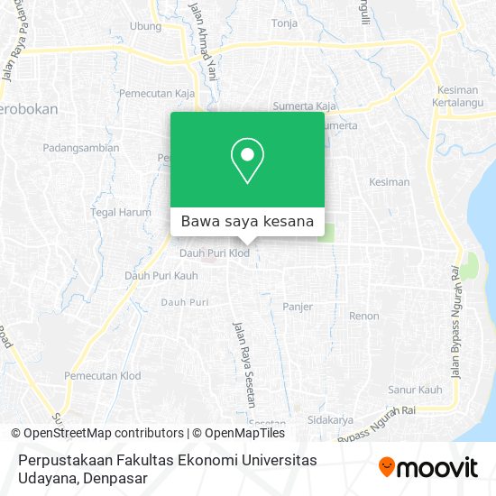 Peta Perpustakaan Fakultas Ekonomi Universitas Udayana