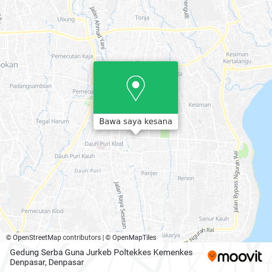 Peta Gedung Serba Guna Jurkeb Poltekkes Kemenkes Denpasar