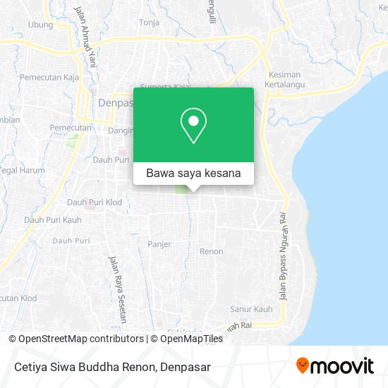 Peta Cetiya Siwa Buddha Renon