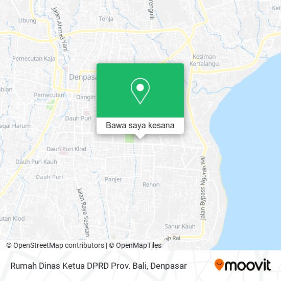 Peta Rumah Dinas Ketua DPRD Prov. Bali