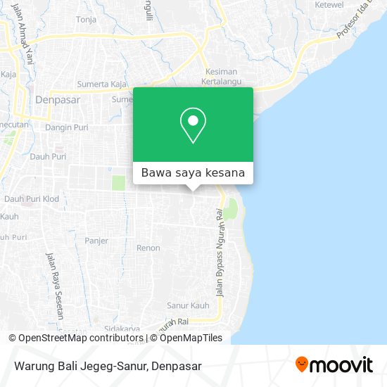 Peta Warung Bali Jegeg-Sanur