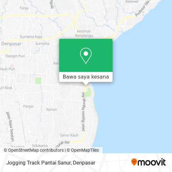 Peta Jogging Track Pantai Sanur