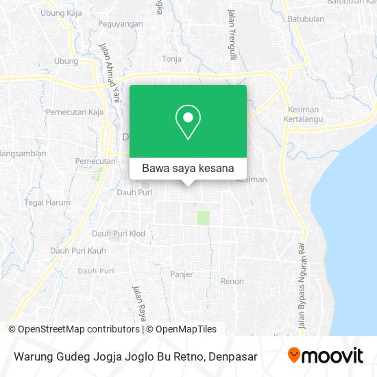 Peta Warung Gudeg Jogja Joglo Bu Retno