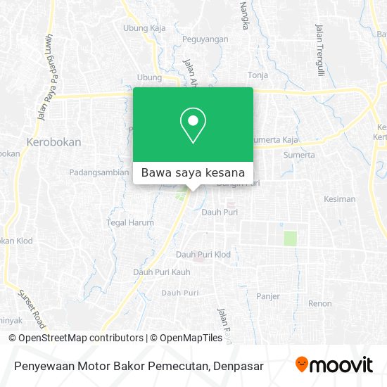 Peta Penyewaan Motor Bakor Pemecutan