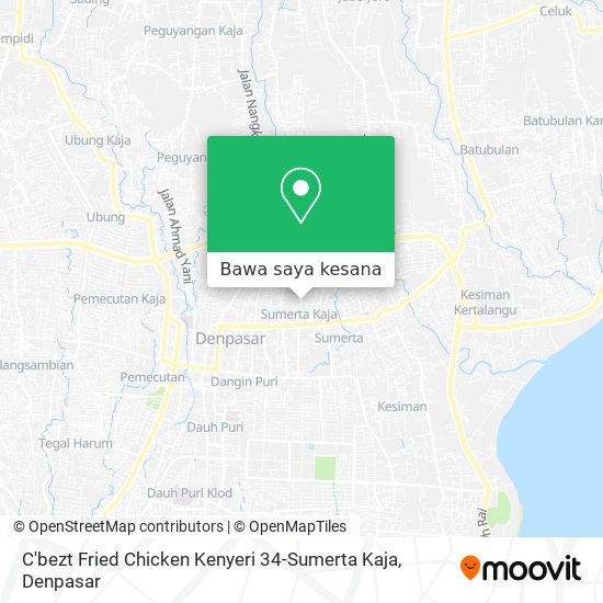 Peta C'bezt Fried Chicken Kenyeri 34-Sumerta Kaja