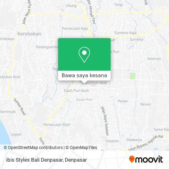 Peta ibis Styles Bali Denpasar