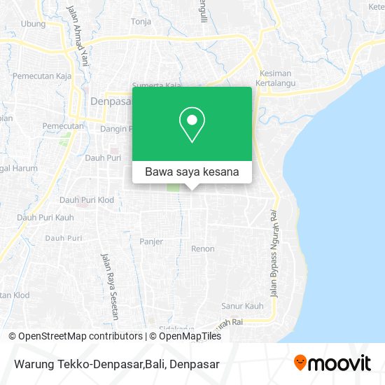 Peta Warung Tekko-Denpasar,Bali