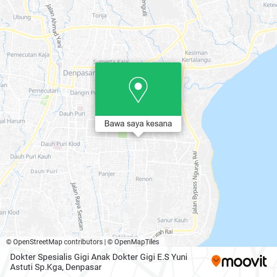 Peta Dokter Spesialis Gigi Anak Dokter Gigi E.S Yuni Astuti Sp.Kga