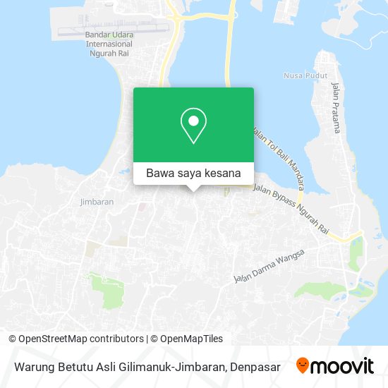 Peta Warung Betutu Asli Gilimanuk-Jimbaran