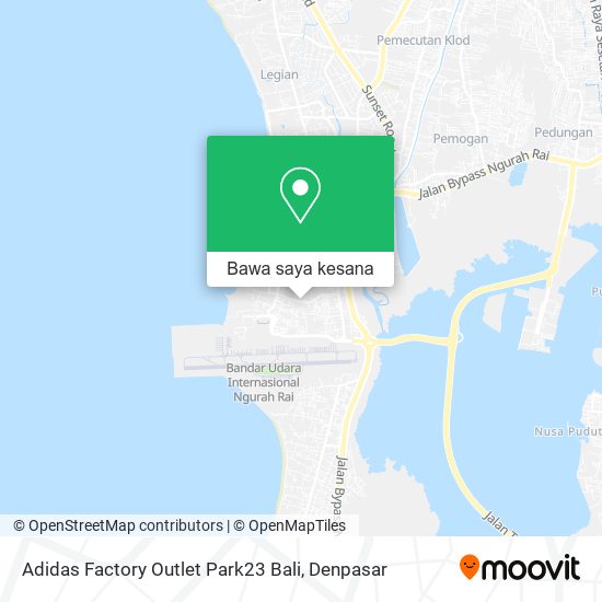 Peta Adidas Factory Outlet Park23 Bali