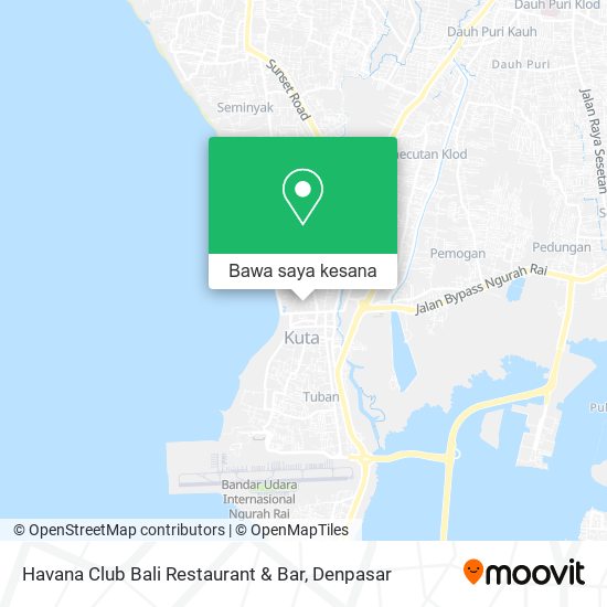 Peta Havana Club Bali Restaurant & Bar