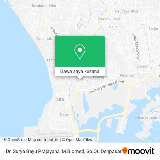 Peta Dr. Surya Bayu Prajayana, M.Biomed, Sp.Ot