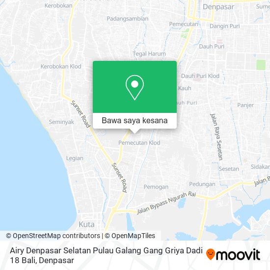 Peta Airy Denpasar Selatan Pulau Galang Gang Griya Dadi 18 Bali