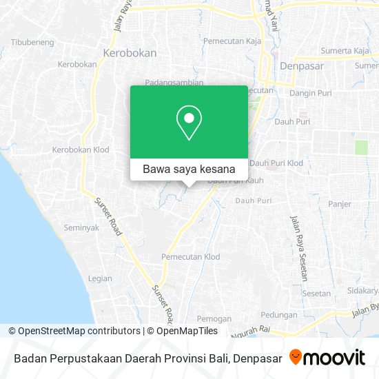 Peta Badan Perpustakaan Daerah Provinsi Bali