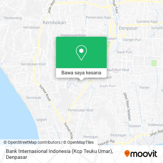 Peta Bank Internasional Indonesia (Kcp Teuku Umar)