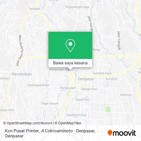 Peta Kcn Pusat Printer, Jl.Cokroaminoto - Denpasar