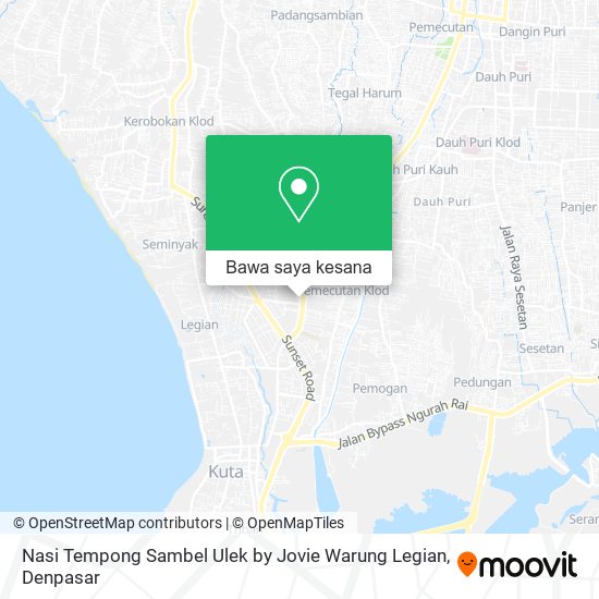 Peta Nasi Tempong Sambel Ulek by Jovie Warung Legian