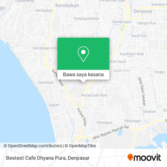 Peta Bestest Cafe Dhyana Pura