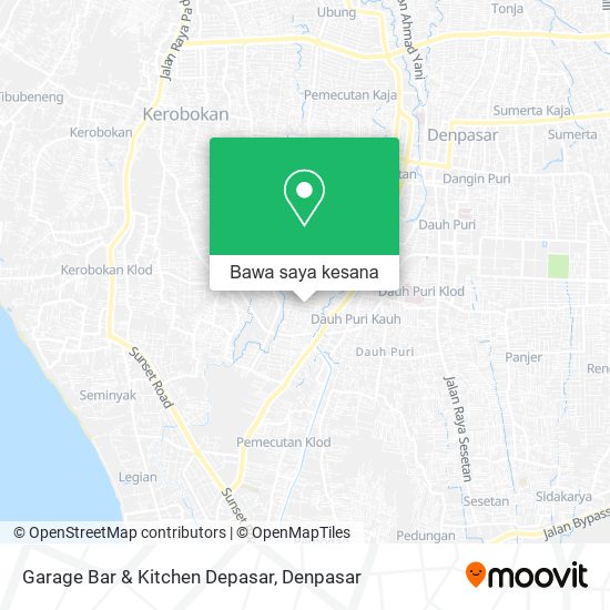 Peta Garage Bar & Kitchen Depasar