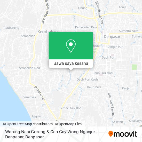 Peta Warung Nasi Goreng & Cap Cay Wong Nganjuk Denpasar