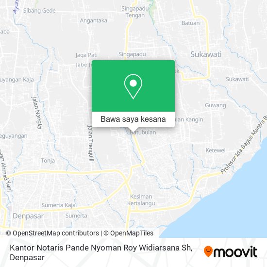 Peta Kantor Notaris Pande Nyoman Roy Widiarsana Sh