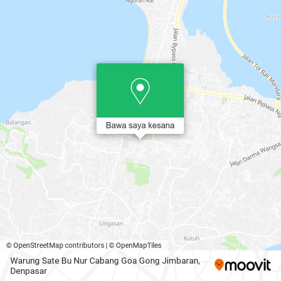 Peta Warung Sate Bu Nur Cabang Goa Gong Jimbaran