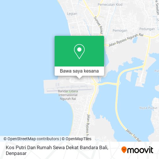 Peta Kos Putri Dan Rumah Sewa Dekat Bandara Bali