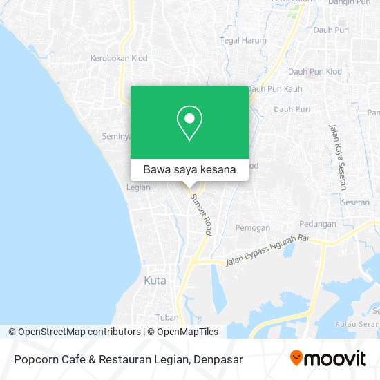 Peta Popcorn Cafe & Restauran Legian