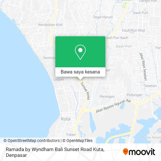 Peta Ramada by Wyndham Bali Sunset Road Kuta