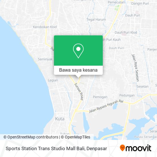 Peta Sports Station Trans Studio Mall Bali