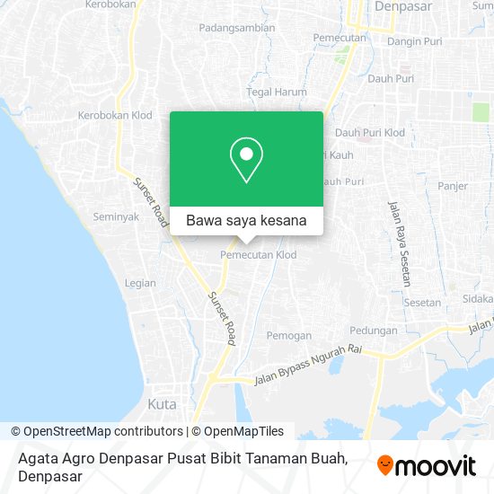 Peta Agata Agro Denpasar Pusat Bibit Tanaman Buah