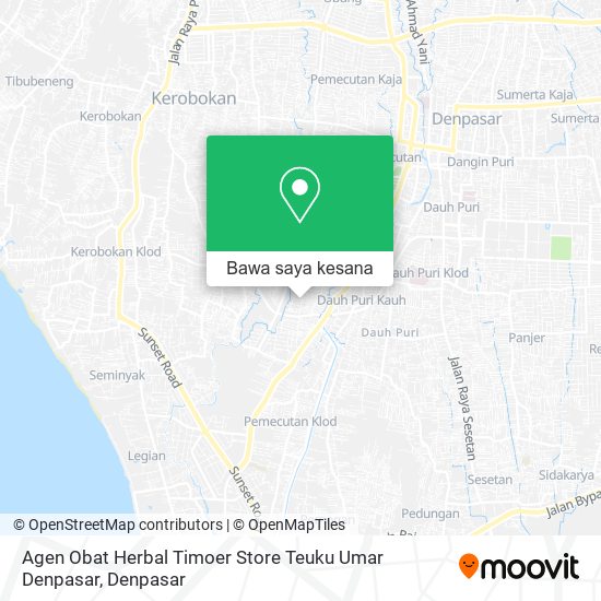 Peta Agen Obat Herbal Timoer Store Teuku Umar Denpasar
