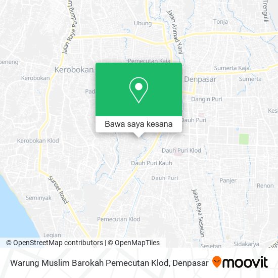 Peta Warung Muslim Barokah Pemecutan Klod
