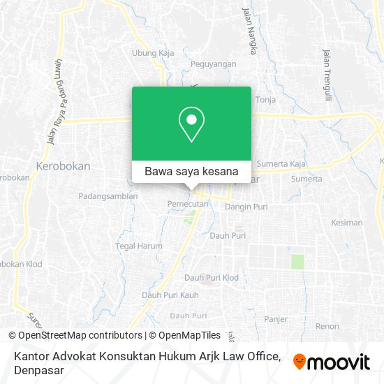 Peta Kantor Advokat Konsuktan Hukum Arjk Law Office