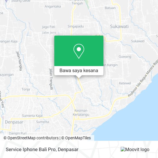 Peta Service Iphone Bali Pro