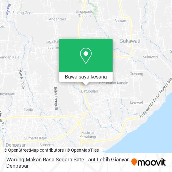 Peta Warung Makan Rasa Segara Sate Laut Lebih Gianyar