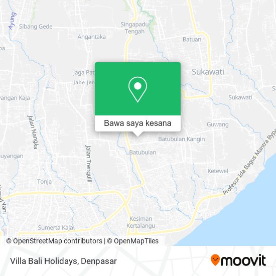 Peta Villa Bali Holidays