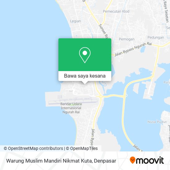 Peta Warung Muslim Mandiri Nikmat Kuta