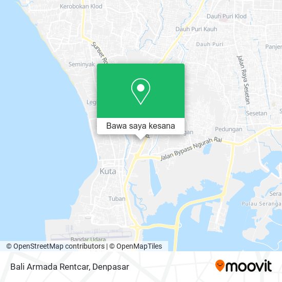 Peta Bali Armada Rentcar