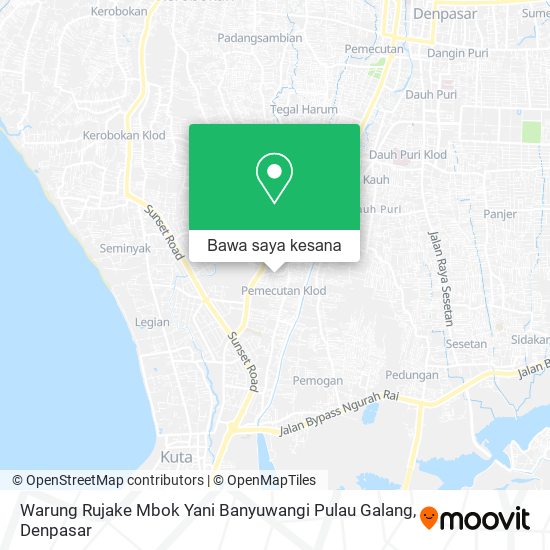 Peta Warung Rujake Mbok Yani Banyuwangi Pulau Galang